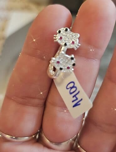 srebro vrbas: Srebrni nakit – više modela - Privjesak u obliku mačke: polirani — 4