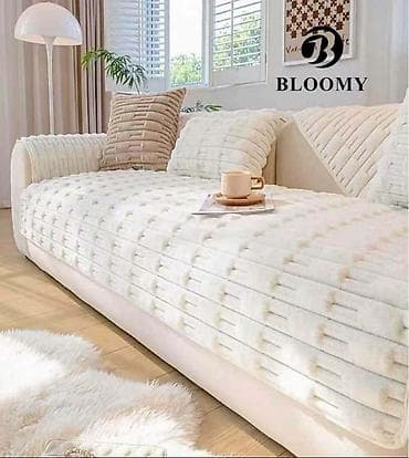 uskršnji stolnjaci: BLOOMY presvlaka/prekivač za trosed i naslone – mekani pliš 🌸 FLEKERI — 5