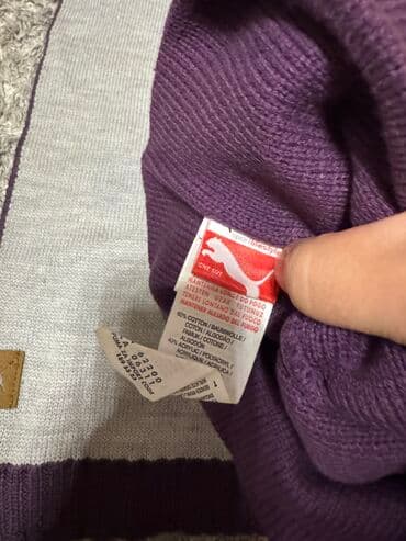 Scarves: Set sal i kapa Puma.Sal ima dva lica,sivi i ljubicasti — 3