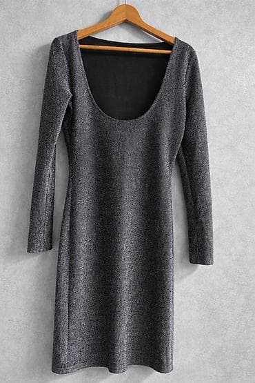 džemper haljina: Svečana haljina sa šljokičastim efektom - Boja: tamno — 2