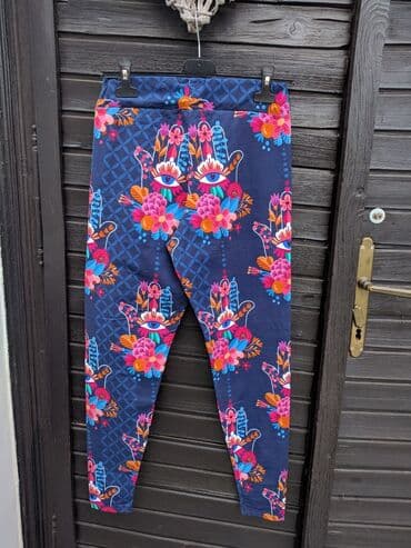 push up helanke: M (EU 38), Cotton, color - Multicolored, Floral, Print — 1
