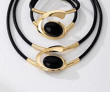 zlatne alke cene: Atraktivan set nakita Elegantni komplet ogrlice i narukvice sa — 2