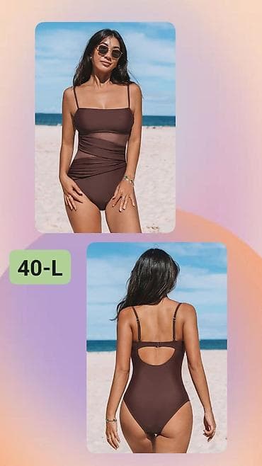 guess torbe male: Jednodelni ženski kupaći kostim – veličina 40 (L) - Boja: čokoladno — 1