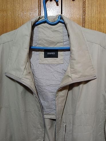 Ostale jakne: Muška jakna STONES – bež - Model: lagana prelazna jakna sa visokim — 3
