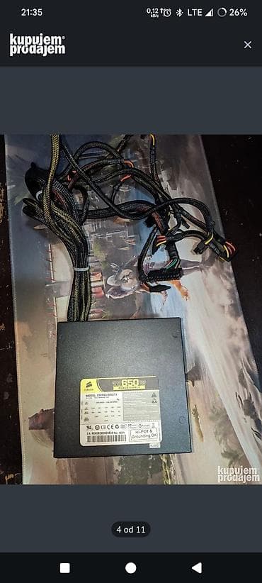slusalice za decu jednorog: Potpuno ispravan napajanje Corsair TX650W 80+ sertifikovanih snage — 4