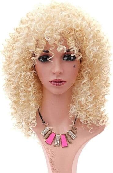 kacketi za traktore: Afro perike. Perika sa čvrstim, elastičnim kovrdžama – voluminozni — 4