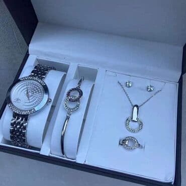 swatch zenski satovi cena: Velika 5/1 poklon akcija ženski sat narukvica naušnice prsten — 5