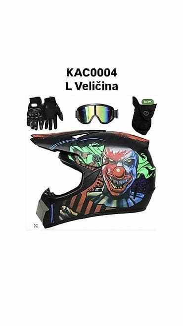 motocikli do 50 kubika: Kacige Set za motocross uključuje sportske rukavice, naočare protiv — 3