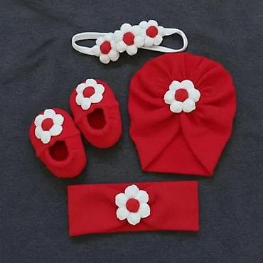 Set sadrži: 🌸 Turban kapicu 🌸 Pufnaste baletankice 🌸 Traku sa jednim