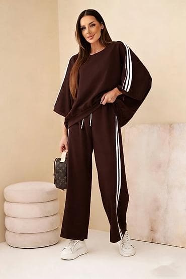 Underwear: ✅Ženski komplet – široke pantalone i oversized bluza sa prugama ✅3300 — 6