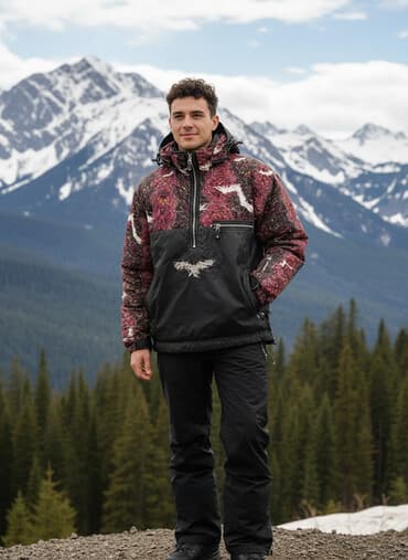 top coat za nokte: Ski jakna, L (EU 52), bоја - Crna — 2