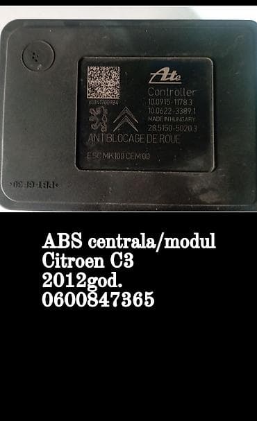 ABS centrala / modul za Citroen C3 (2012) - Proizvođač: ATE - Oznaka