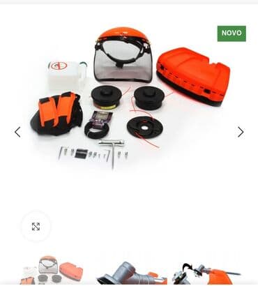 noz za kosacicu: Motor: dvotaktni, vazdušno hlađeni – Snaga: 5,2 Ks 3.8kw – Max obrtaj — 4