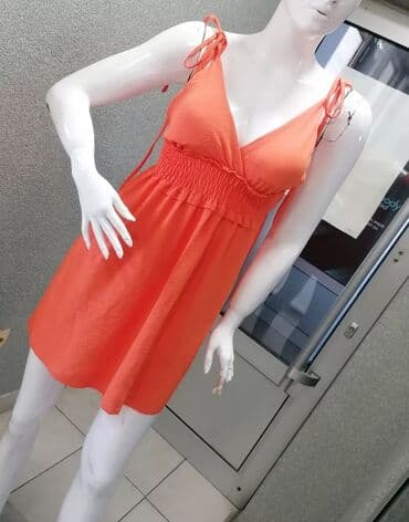 top na jedno rame: S (EU 36), color - Orange, With the straps — 1