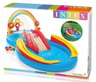 lidl prskalica za terasu: BAZEN DUGA 57453 (Intex) – igralište na naduvavanje za manju decu — 2