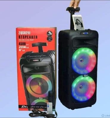 zvucnik sa pojacalom: Bluetooth zvucnik ZQS 8211+ mikrofon 9000din Vrhunski model sa — 1