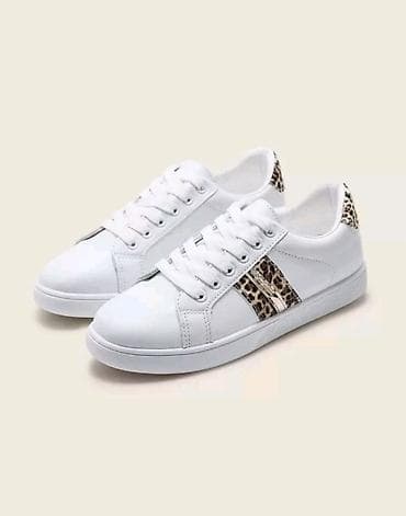 walkmaxx zenske duboke cipele: 👟 Bele ženske patike sa leopard detaljima! 🐆✨ ✨ Dostupne u broju 39 — 2