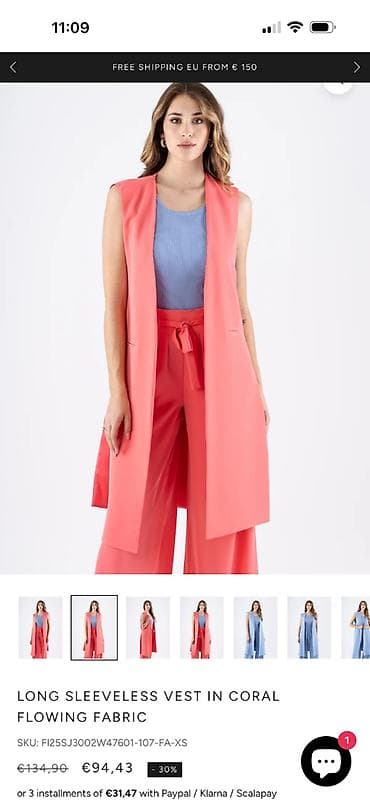 Kućna odeća: Walken Wolf duži prsluk, prelepe boje, L veličine — 4