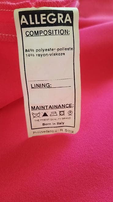 odece: Haljina – tamno roze, bez rukava, A kroj - Brend: Allegra (etiketa — 5