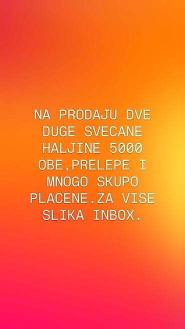 him haljine: Dve duge svečane haljine na prodaju. Ukupna cena za obe: 5000 — 1