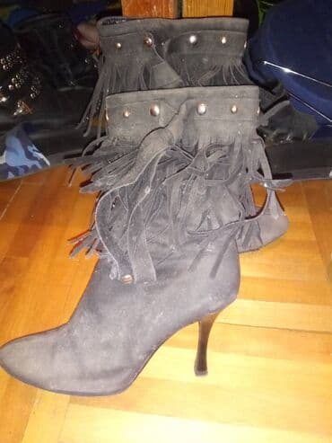 bež čizme od brušene kože: Ankle boots, 38 — 1