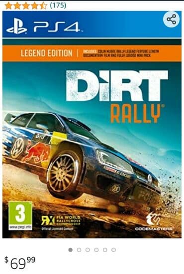 playstation 3 igrice: PS4 playstation video igrica  Dirt RALLY game, originalna, baš malo — 4