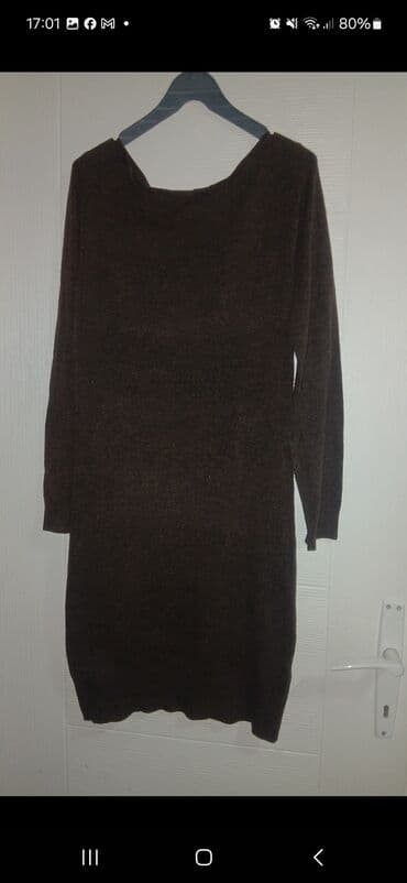 Paket ženske garderobe – 4 komada 1) Pletena haljina, tamno braon - na lalafo.rs Paket ženske garderobe – 4 komada 1) Pletena haljina, tamno braon -