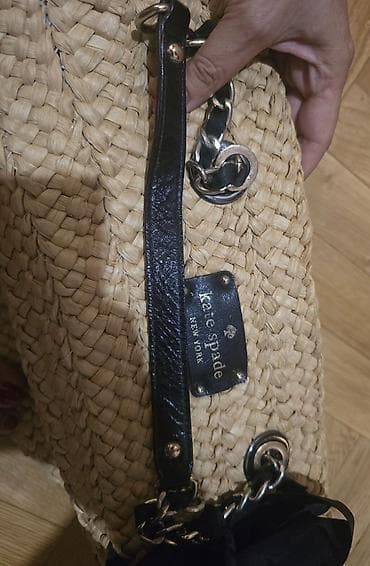 vogeli snizenje: Kate Spade New York pletena torba sa kožnim i lančastim ručkama — 6