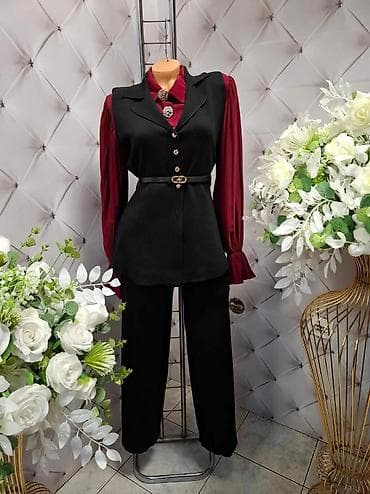 Venčanice i aksesoari: Elegantna ženska kombinacija – košulja, prsluk i pantalone gs - — 1