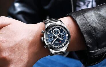srebrna ogrlica sa krsticem: Classic watch, Curren, Male — 2
