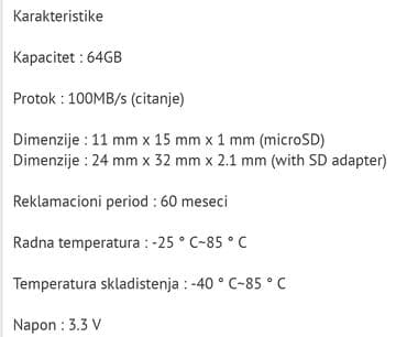 Memorijske kartice za kamere: Memorijska kartica 64 GB,nova,garancija 60 meseci,saljemo postom — 5