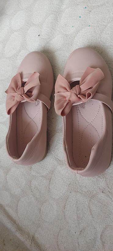 haljine dzemperi: Dečije baletanke – nežno roze boje, sa velikim dekorativnim mašnama na — 2