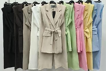 kaputi mona: Ženski komplet – prsluk sa pojasom i ravne pantalone - Kroj — 2