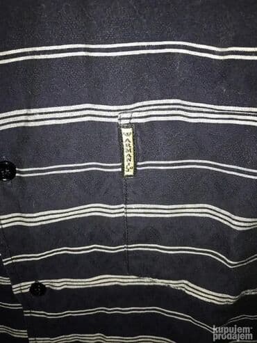 Homesuits: Shirt Short sleeves, L, Giorgio Armani, color - Blue, Flax — 3