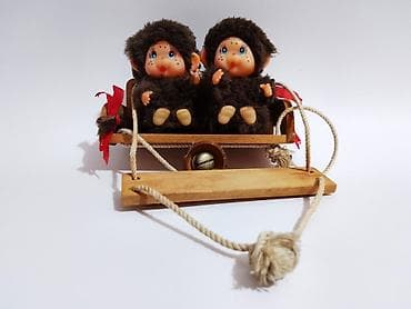 pinjata duga: Stari Monchhichi - Twin Monkeys Retki mončiči majmunčići iz — 4