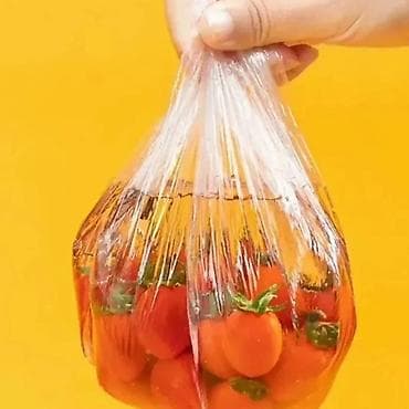 ormarići za lavabo: Set od 100 komada elastičnih PE navlaka za čuvanje svežine hrane.  — 3