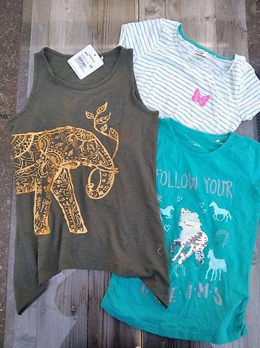 Prams & Strollers: Paket majica-3 kom. br. 128/134 u super stanju. Ima i novih. Pamucne — 1