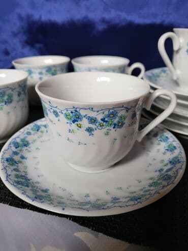 solje za caj: Solje nove za kafu,caj fena porcelan Nemacka 70te. Solje vece — 8