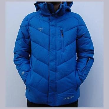 moto jakne: Muška zimska jakna – plava - Topla, prošivena jakna sa izolacijom i — 1