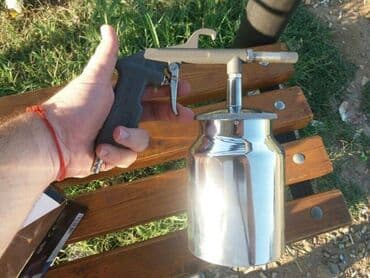 limene kucice za svece: PIŠTOLJ ZA PESKARENJE 750ML PNEUMATSKI SA POSUDOM. - Radni pritisak — 2