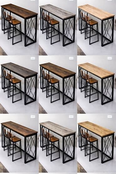 ormar puno drvo: Set visokog barskog nameštaja – metal/drvo - Komplet obuhvata: 1 — 4