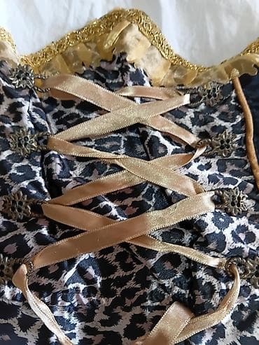 sandale za vodu: Kostim/haljina sa leopard printom i zlatnim detaljima - Gornji deo u — 8
