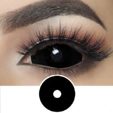 Sclera Kontaktna sociva u boji 22mm Crna 1godisnja u-NOVO Black out