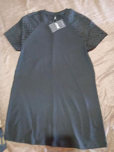 torba mona: Haljina ONLY – ONLKABEX SS O-NECK LACE MIX DRESS - Boja: crna — 1