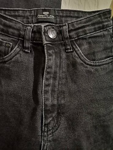 Ženska obuća: Crne farmerke zvoncare XS. Stanje odlično. Naznačena veličina 26 — 7