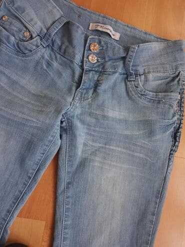 push up pantalone: 36, Teksas, Normalan struk, Ravne nogavice — 3