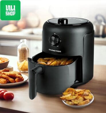 Kitchen Appliances: Friteza na vruć vazduh marke Gourmetmaxx, crne boje, sa digitalnim — 1