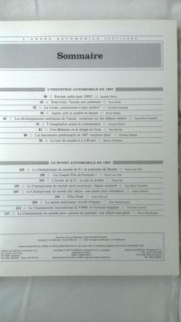 odeća za krupne: Knjiga: L Année Automobile no.35 1987-88 (Automobili i formule za tu — 3
