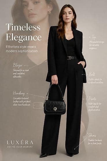 mona torbe polovne: Ženska crossbody torba Luxéra – crna, kroko tekstura - Materijal — 3