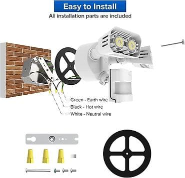 forma ideale lampe: SANSI spoljašnja LED reflektorska svetiljka sa senzorom pokreta - — 6